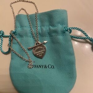 Tiffany and co arrow and heart necklace